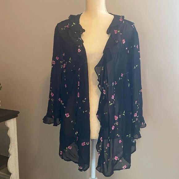 NWT Vintage Donna Ricco Sheer Top(size 14) - Picture 2 of 11